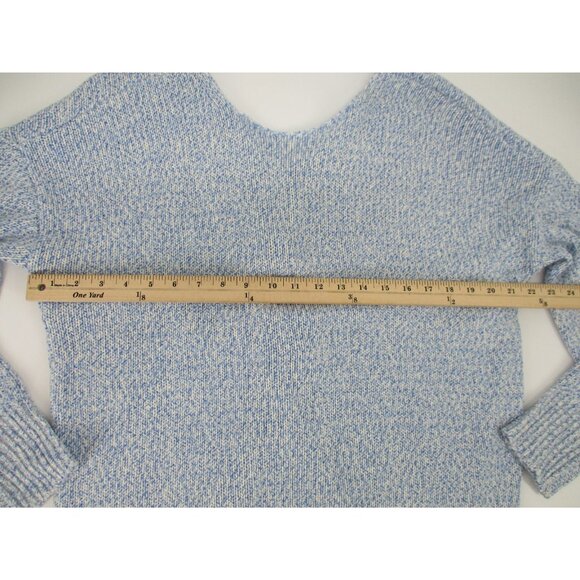 Loft Womens Sweater XL Light Blue Twist Back Sweater Ladies Open Back Knit New - Picture 7 of 16
